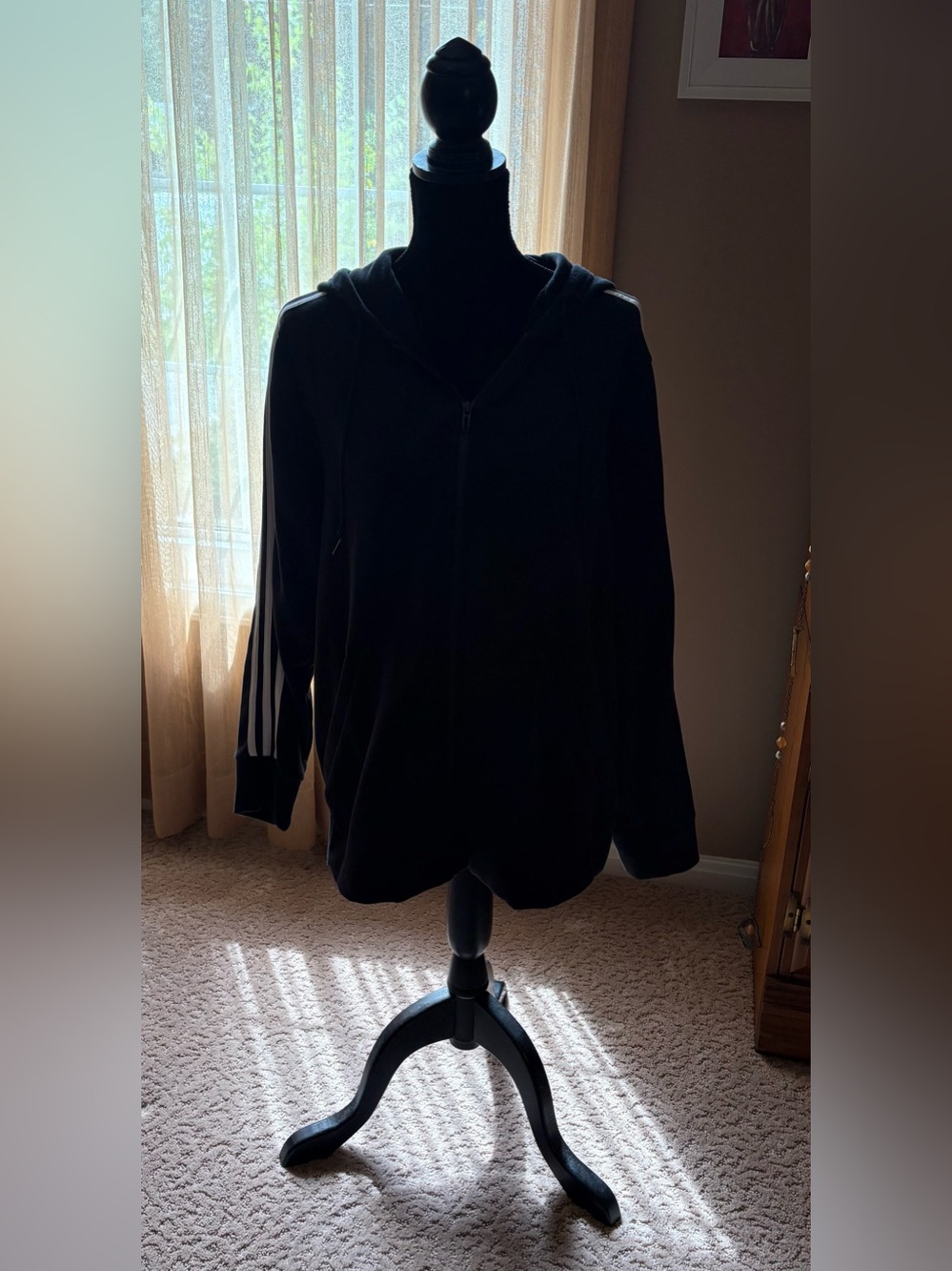 ✨✨Adidas Black Zip-Up Hoodie XL